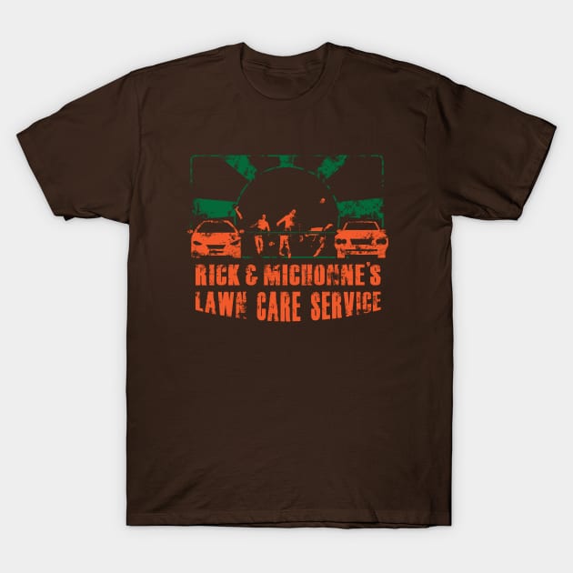 Rick & Michonne's Lawn Care T-Shirt by Awesome AG Designs